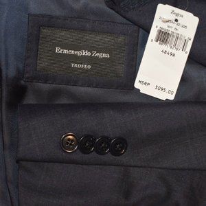 NWOT $3095 48R Ermenegildo Zegna CURRENT Navy SUIT